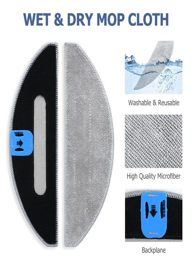 عبوة من 6 قطع من وسادات الممسحة البديلة لروبوت التنظيف Roomba Combo i5 و j5 Series i5+ j5+، وسادات تنظيف من الألياف الدقيقة، ملحقات بديلة - Image 3